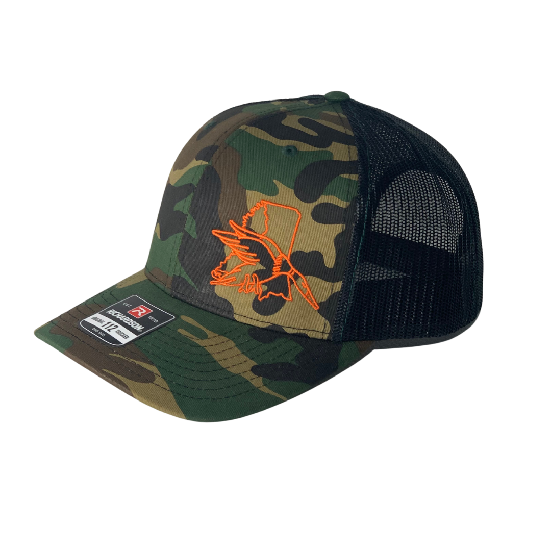 EMHC Mississippi Duck Embroidered Camo Mesh Hat (2 colors)