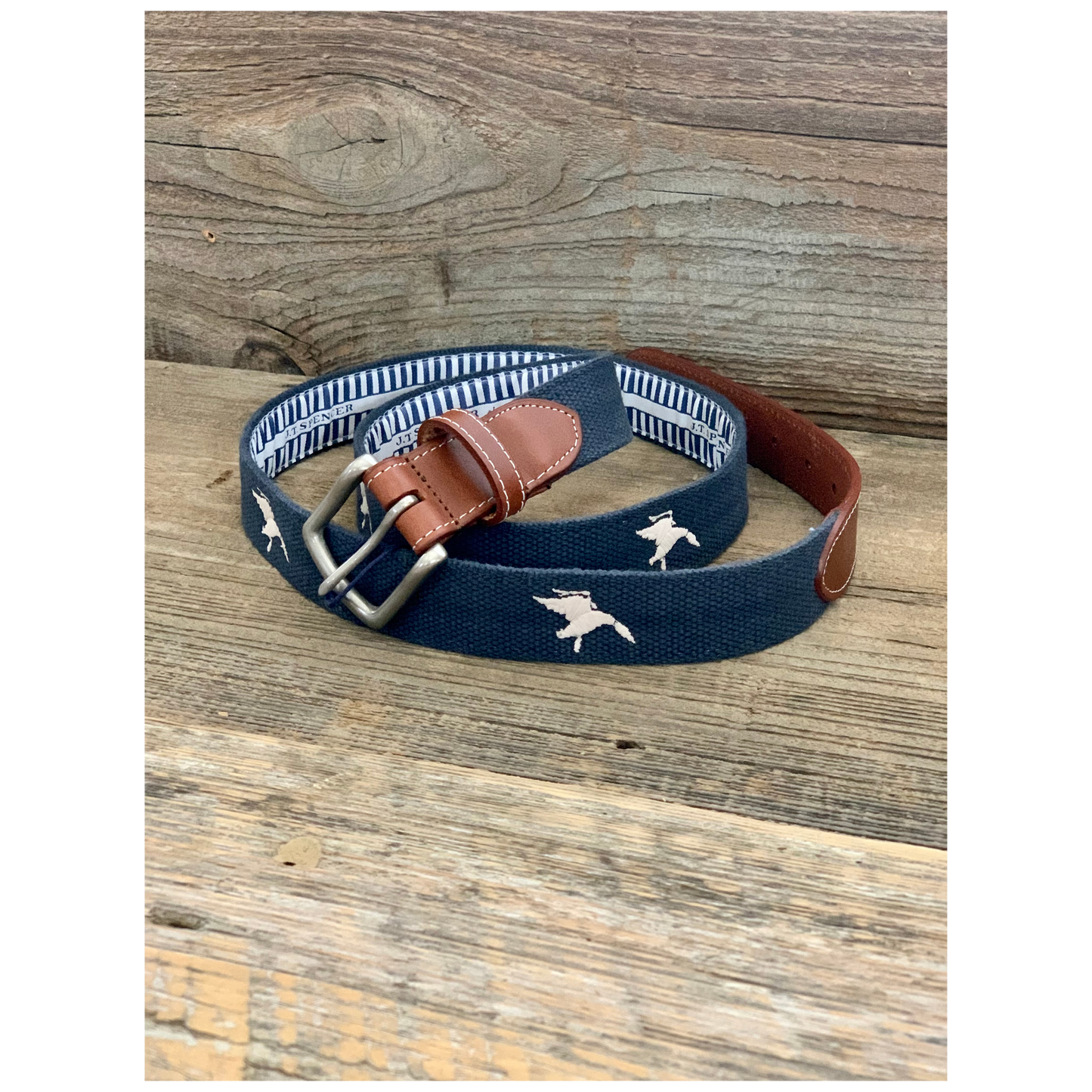 Youth EMHC JT Spencer Shadow Duck Belt Navy/Tan