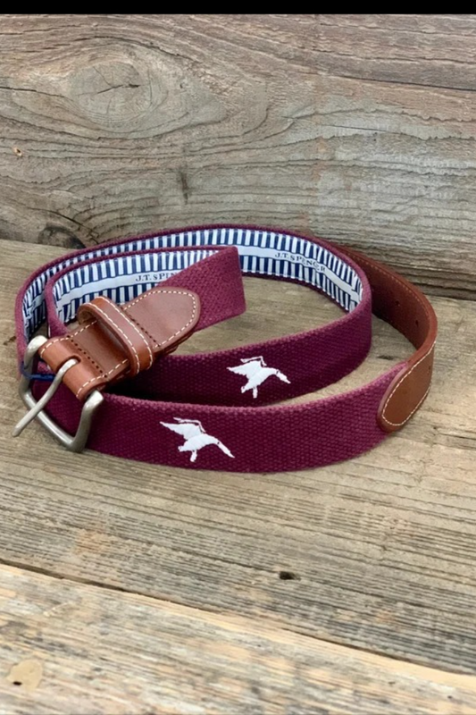 Youth EMHC JT Spencer Shadow Duck Belt Maroon/White