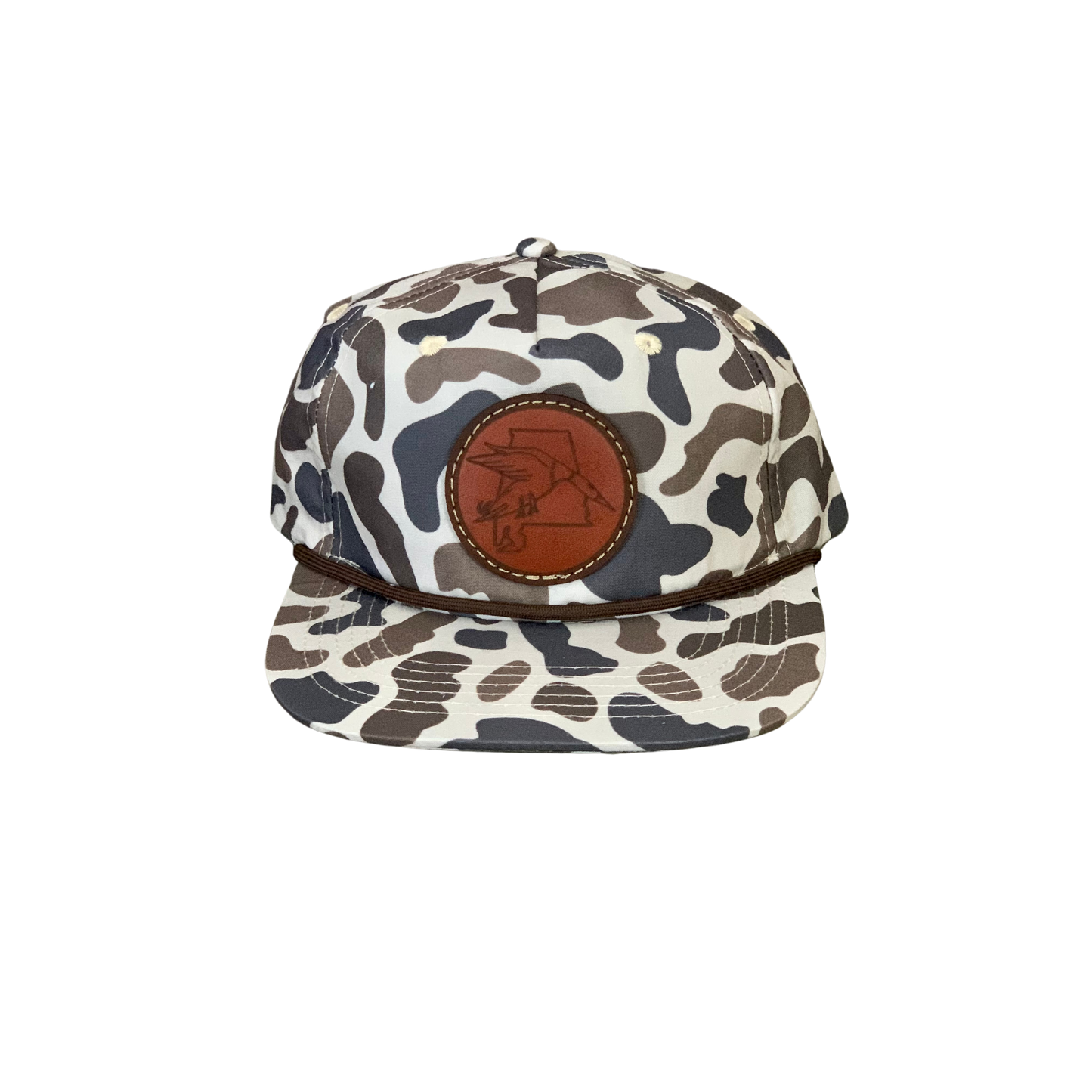 Camo Rope Hat with Alabama Leather Duck Patch (3 Colors) Brackish