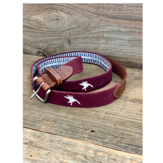 EMHC JT Spencer Shadow Duck Belt Maroon/White