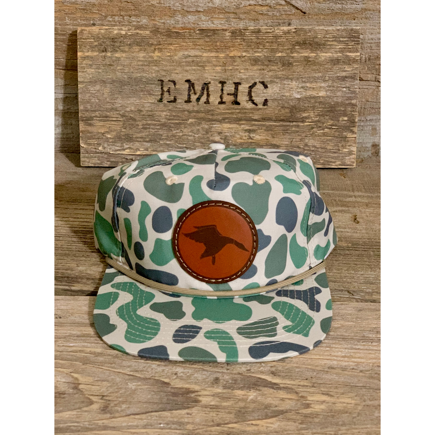 Camo Rope Hat with Shadow Duck Patch (3 Colors) Marsh