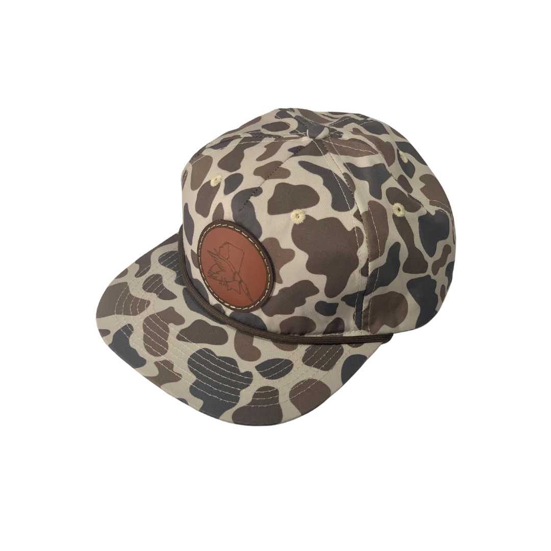 Camo Rope Hat with MS Leather Duck Patch (3 colors)