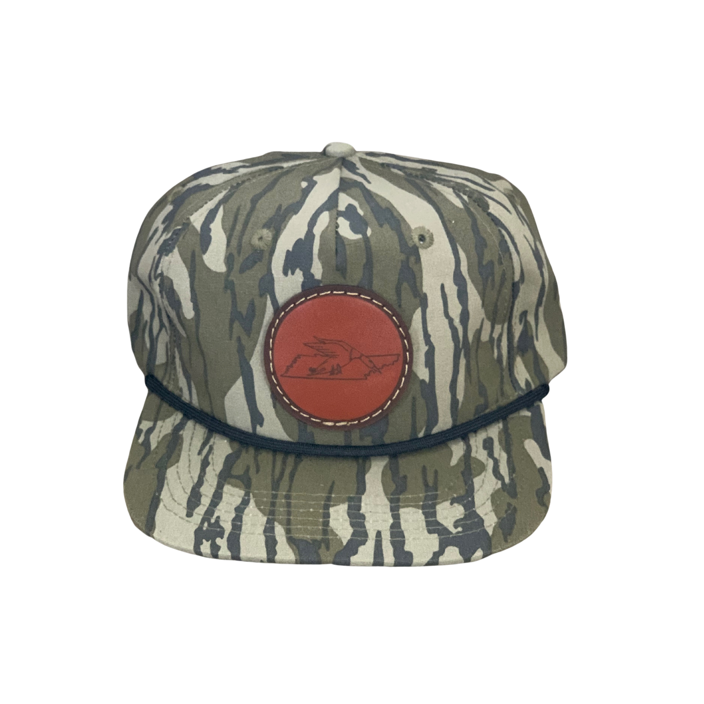 Bottomland Mossy Oak Rope Hat with Tennessee Leather Duck Patch